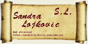 Sandra Lojković vizit kartica